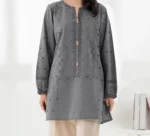 Embroidered Short Kurti – Stylish & Ready to Wear Cotton Blouse Womenswear Casual Top Elegant